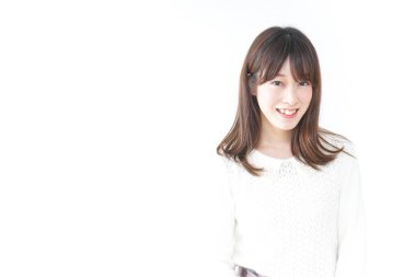 Mutlu Asyalı kadın portresi