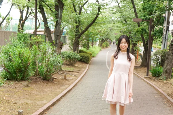 Young Woman Going Date Outdoors — Stock Photo, Image