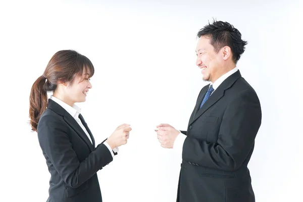 Business People Exchanging Business Cards — Stock Photo, Image