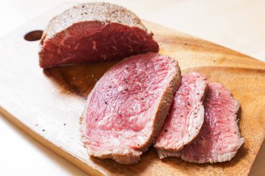 El yapımı biftek. Görüntüyü kapat.