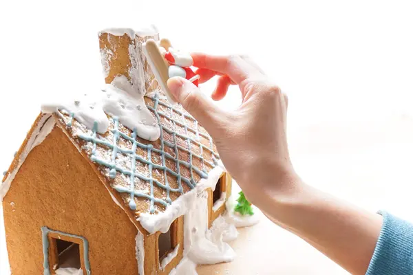 Homemade Candy House Icing — Stock Photo, Image