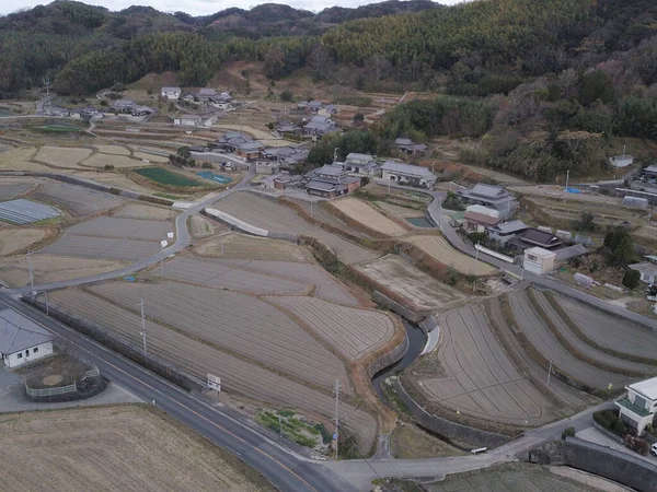 Кадрова Стрілянина Японії Аерофотозйомка Краєвиду Країни — стокове фото