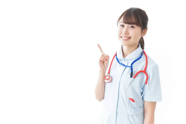 Portrait Smiling Young Nurse Uniform — Stock Photo, Image