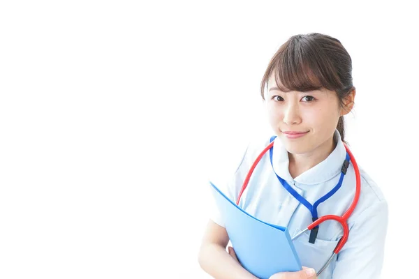 Portrait Smiling Young Nurse Uniform — Stock Photo, Image