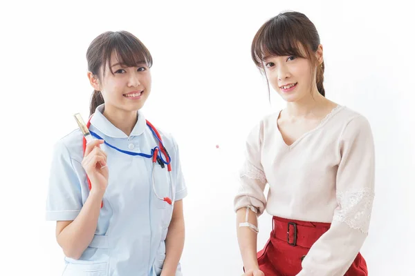 Preventive Inoculation Image Young Nurse Her Patient — Stock Photo, Image