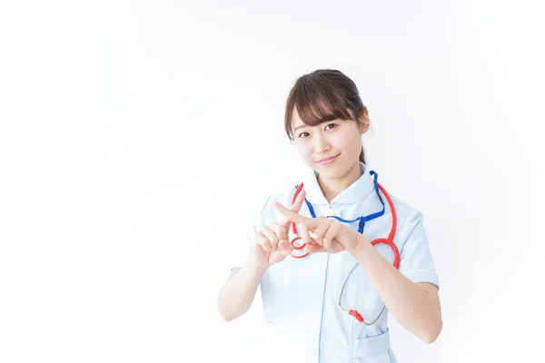 Молода Медсестра Дає Знаку — стокове фото