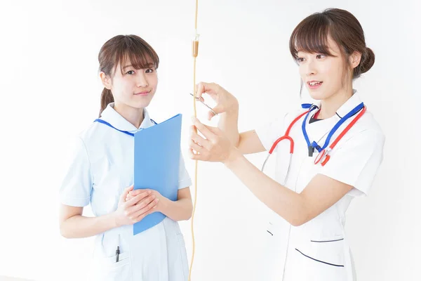 Two Young Female Nurses Image — Stock Photo, Image