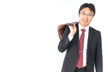 Takım elbiseli genç iş adamı