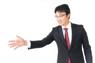 Genç işadamı el sıkışıyor