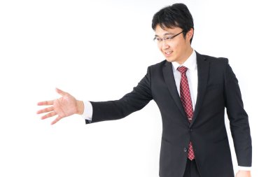 Genç işadamı el sıkışıyor