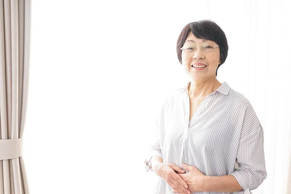 Asiático Envejecido Mujer Imagen — Foto de Stock