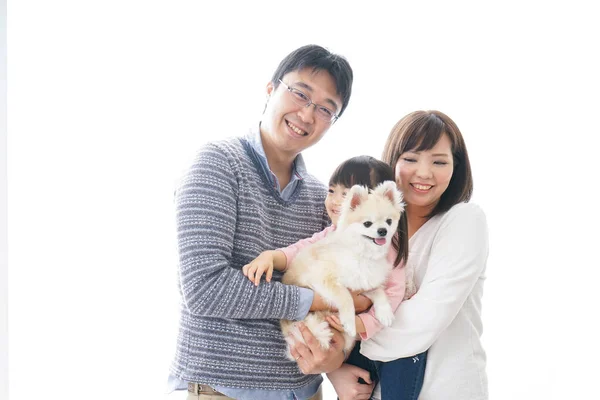 Family Having Dog — Stock Photo, Image