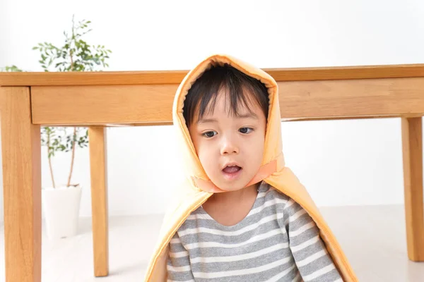 Cute Boy Table — Stock Photo, Image