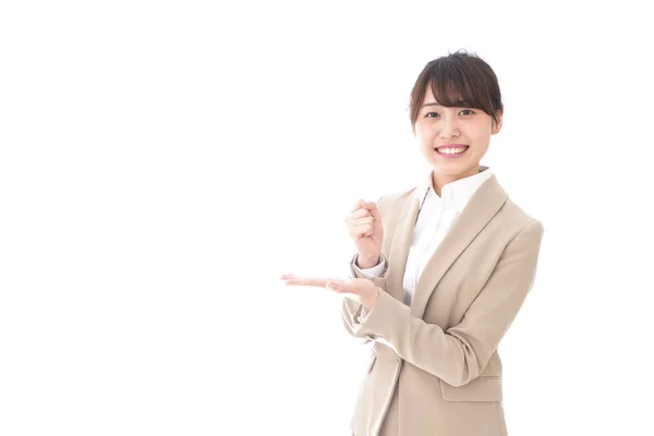 Portrait Asian Businesswoman Isolated White — Stock Photo, Image