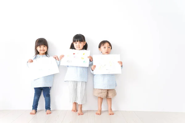 Adorable Children Playing Studying Kindergarten Nursery School Concept — Stock Photo, Image
