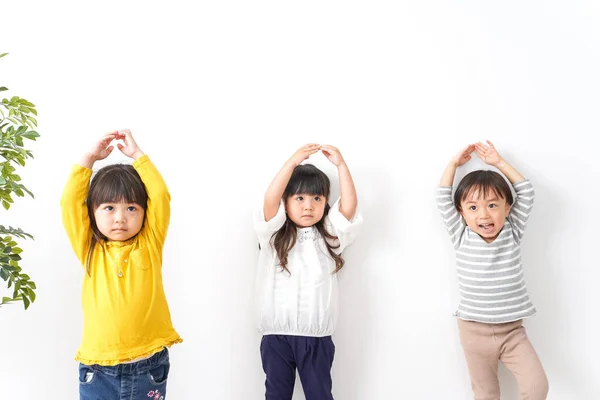 Adorable Children Playing Studying Kindergarten Nursery School Concept — Stock Photo, Image