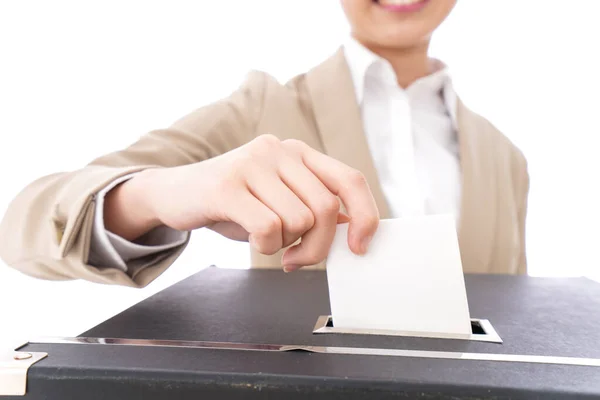 Asian Woman Vote Election — Stock Photo, Image