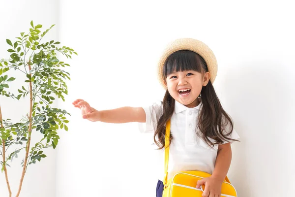 Girl Going Kindergarten — Stock Photo, Image