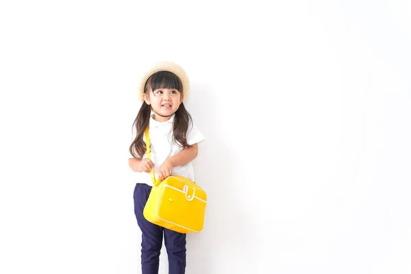 Girl Going Kindergarten — Stock Photo, Image