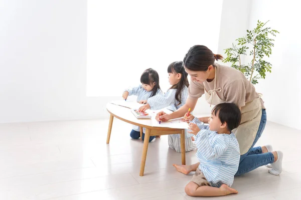 Children Nurse Kindergarten Children — Stock Photo, Image