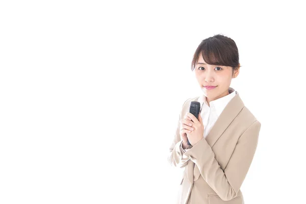 Joven Mujer Negocios Hablando — Foto de Stock