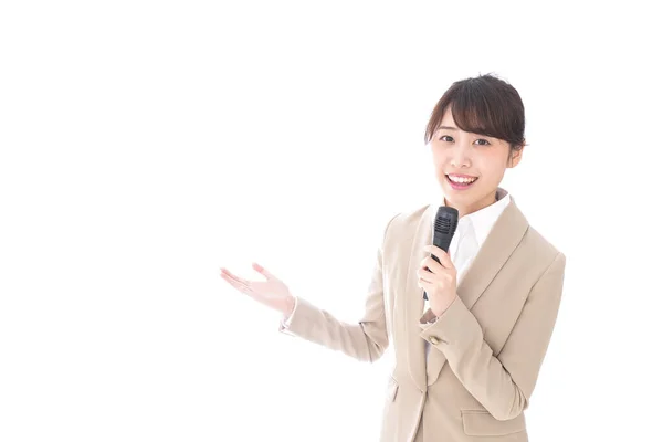 Young Business Woman Talking — Stock Photo, Image