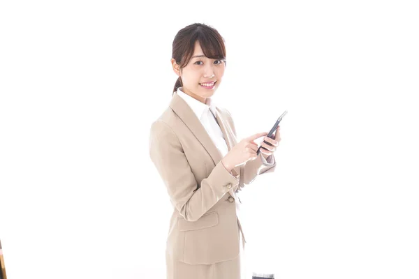 Businesswoman Using Smartphone — Stock Photo, Image