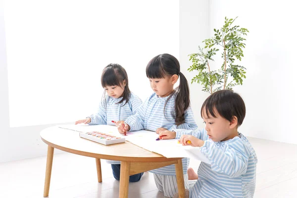 Children Studying Kindergarten Image — Stock Photo, Image