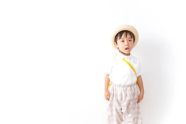 Niño Yendo Jardín Infantes — Foto de Stock