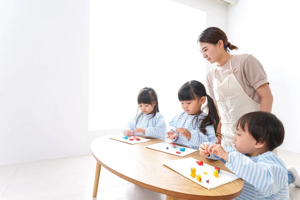 Kinder Lernen Kindergarten — Stockfoto