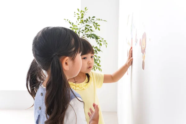 Girls Play Friends Girls Playing Friends — Stock Photo, Image