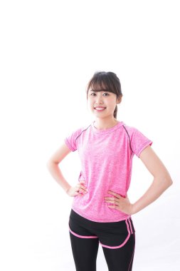 Sportif atletik kadın antrenmanı 