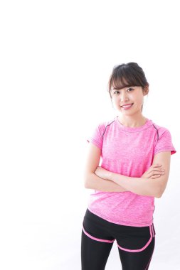 Sportif atletik kadın antrenmanı 