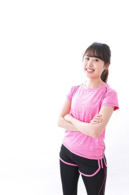 Sportif atletik kadın antrenmanı 