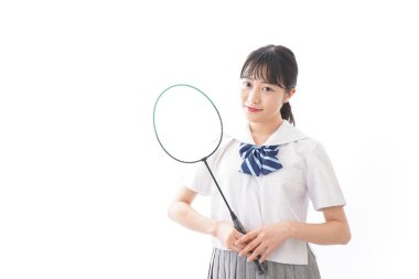 Geçmişinde gülümseme olan genç bir öğrenci.