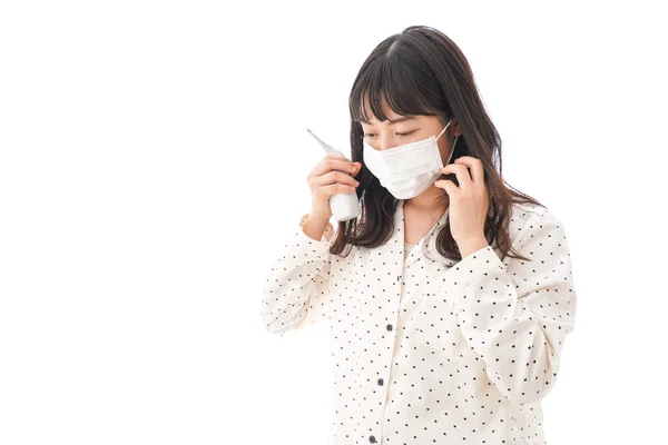 Young Woman Having Cold — Stock Photo, Image