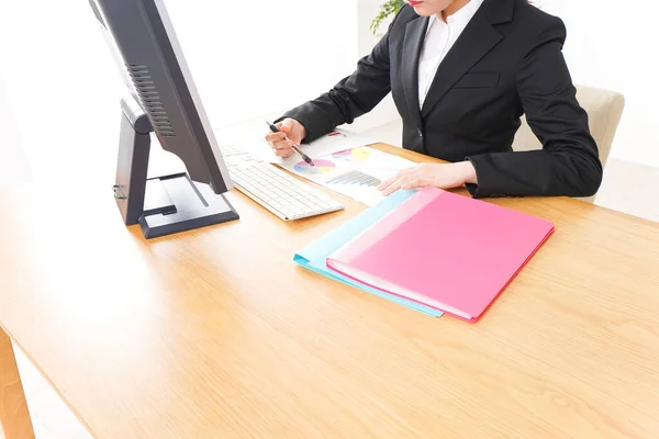 Mujer Negocios Oficina — Foto de Stock