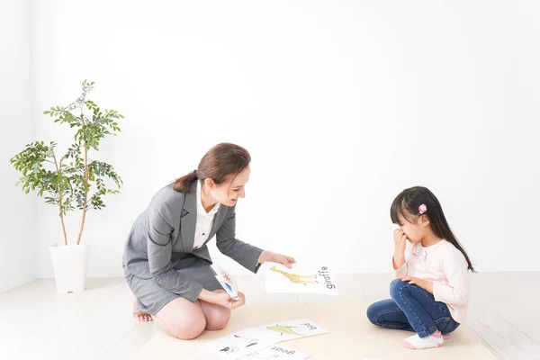 Teacher Child English Classroom — Stock Photo, Image