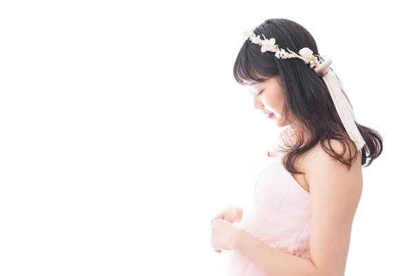Junge Frau Hochzeitskleid — Stockfoto
