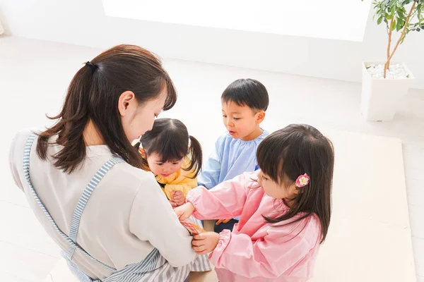 Children Teacher Kindergarten — Stock Photo, Image