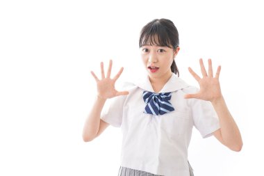 Genç gülümseyen öğrenci.