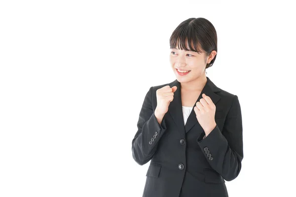 Portrait Asian Businesswoman Isolated White — Stock Photo, Image