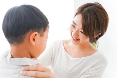 Anne ve küçük oğlu. 