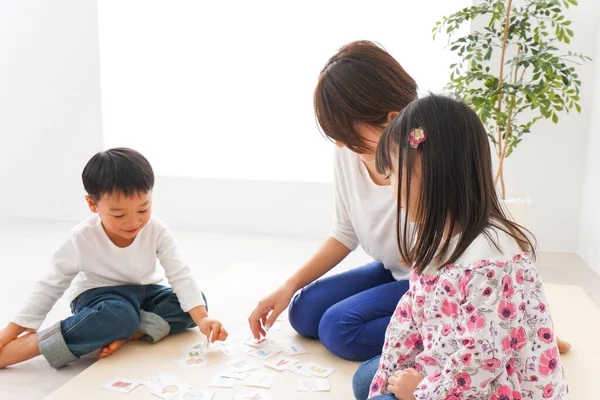 Kinder Und Lehrer Kindergarten Kindergartenkonzept — Stockfoto