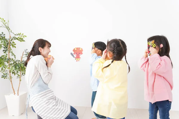 Children Preschool Playing Omen — Stock Photo, Image