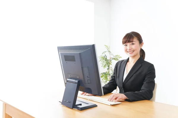 Geschäftsfrau Mit Lächeln Büro — Stockfoto