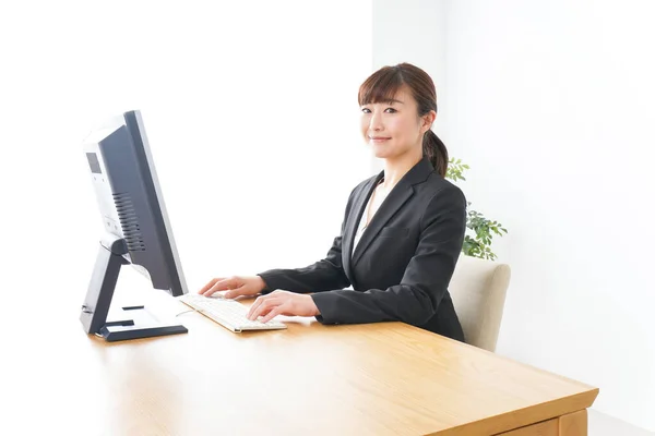 Geschäftsfrau Mit Lächeln Büro — Stockfoto