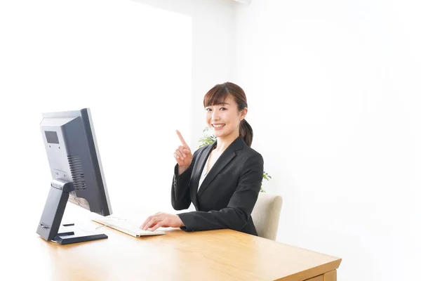 Geschäftsfrau Leidet Unter Überstunden — Stockfoto