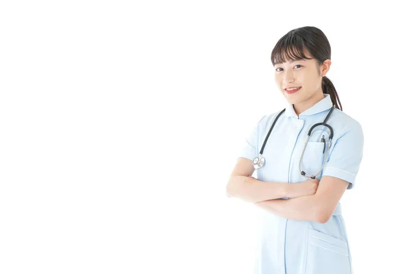 Junge Krankenschwester Trägt Krankenschwestern Kleidung — Stockfoto