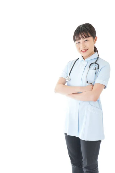 Ung Sjuksköterska Sjuksköterskekläder — Stockfoto